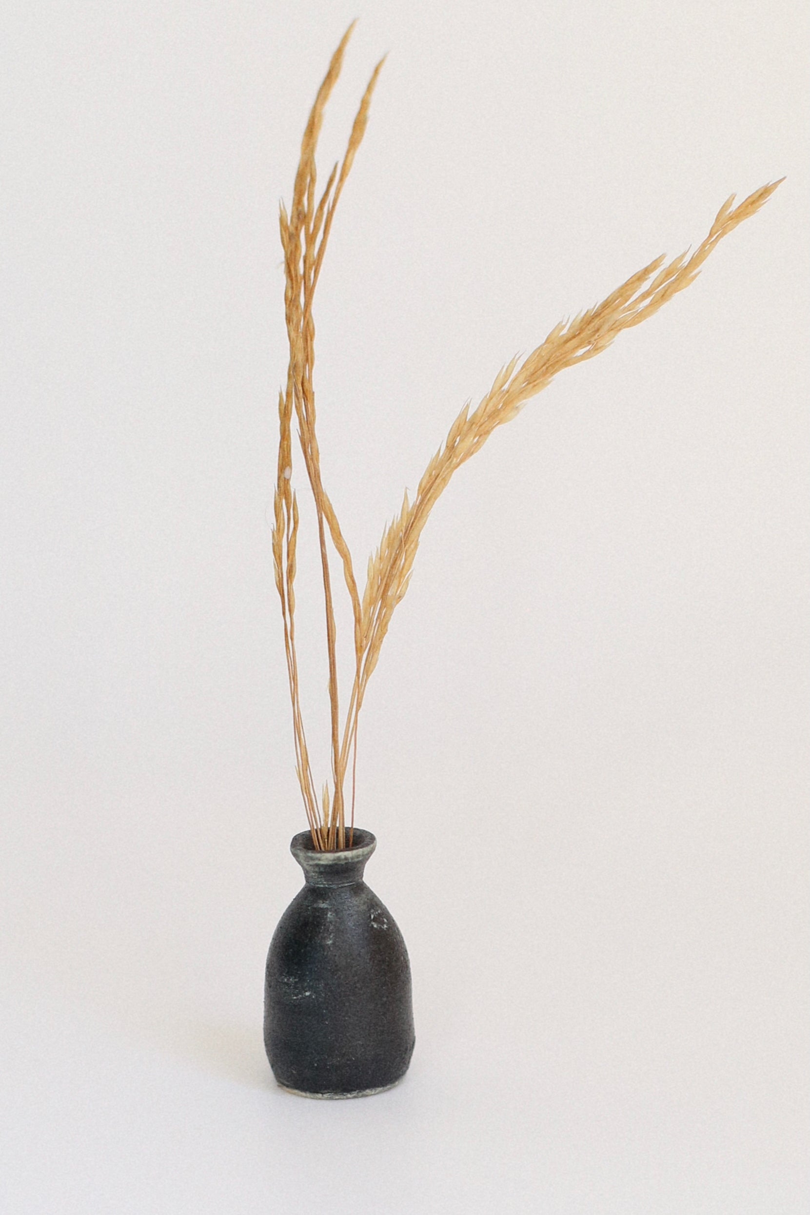 Jarrón negro mate clásico