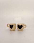 Tacita calavera y corazón